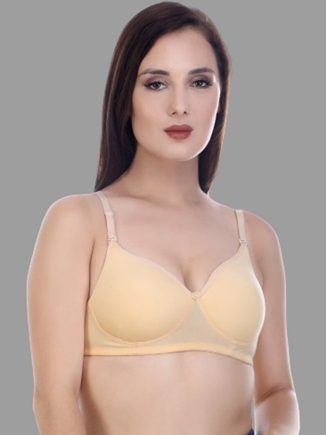 

Boleem Full Coverage Lightly Padded Non Wired Bra Padded Cream-30B