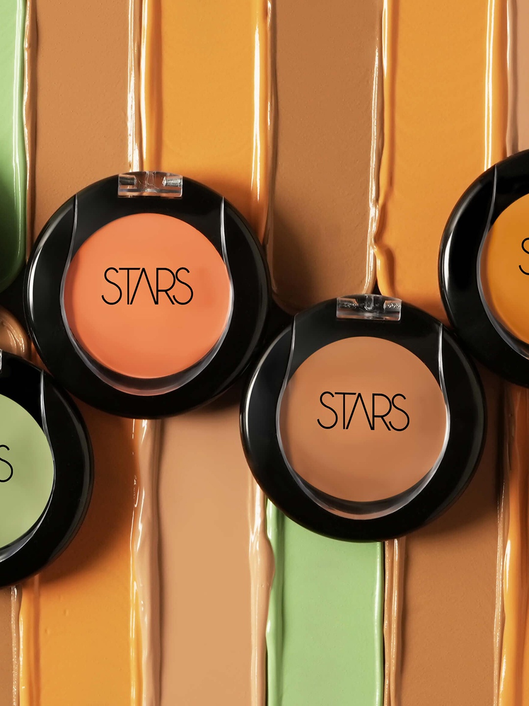 

Stars Cosmetics Set of 2 Face Makeup Cream Concealer - Light & Medium, Beige