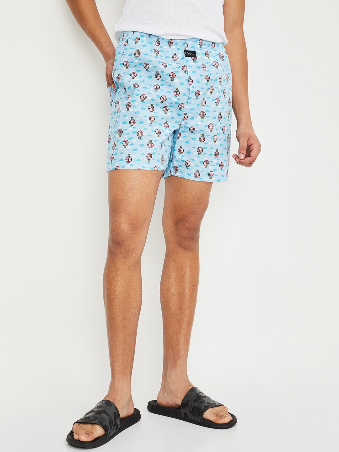 

max Printed Mid Rise Boxers 1000012497088, Blue