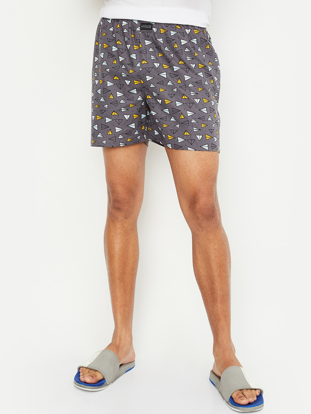 

max Printed Mid Rise Boxers, Grey