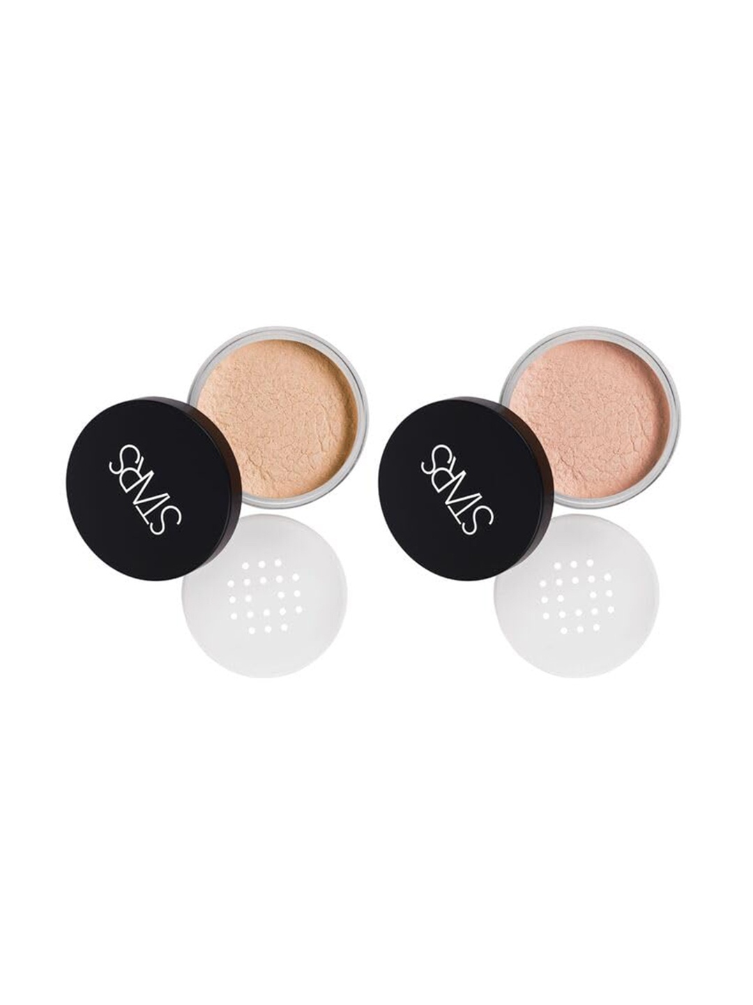 

Stars Cosmetics Pack Of 2 Translucent Face Makeup Compact Powder, Brown