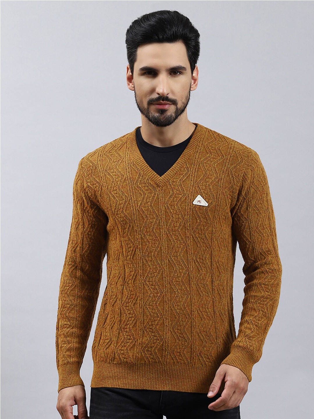 

Monte Carlo Cable Knit Woollen Pullover, Brown