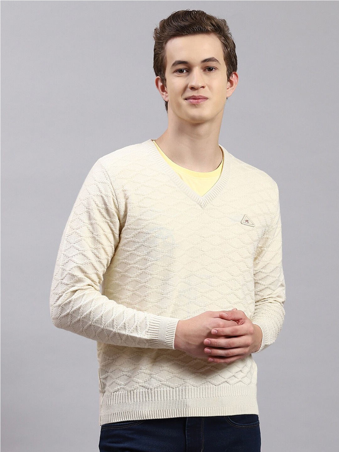 

Monte Carlo Cable Knit Woollen Pullover, Off white