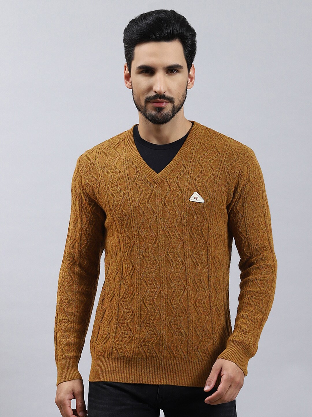 

Monte Carlo Cable Knit Woollen Pullover, Brown