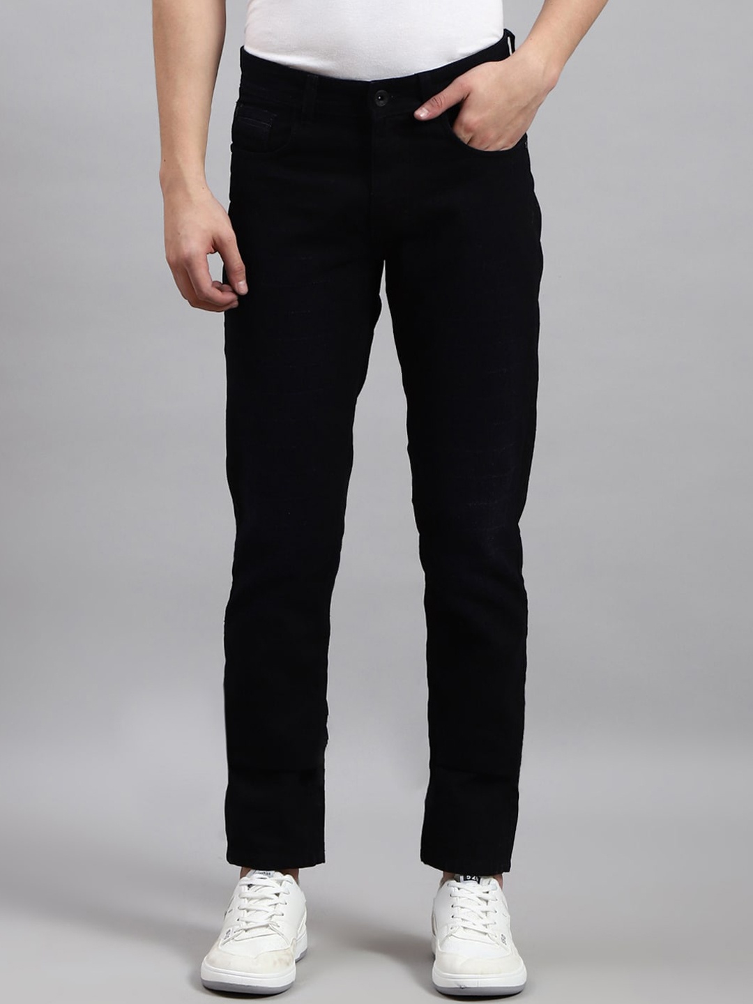 

Monte Carlo Men Slim Fit Clean Look Jeans, Black