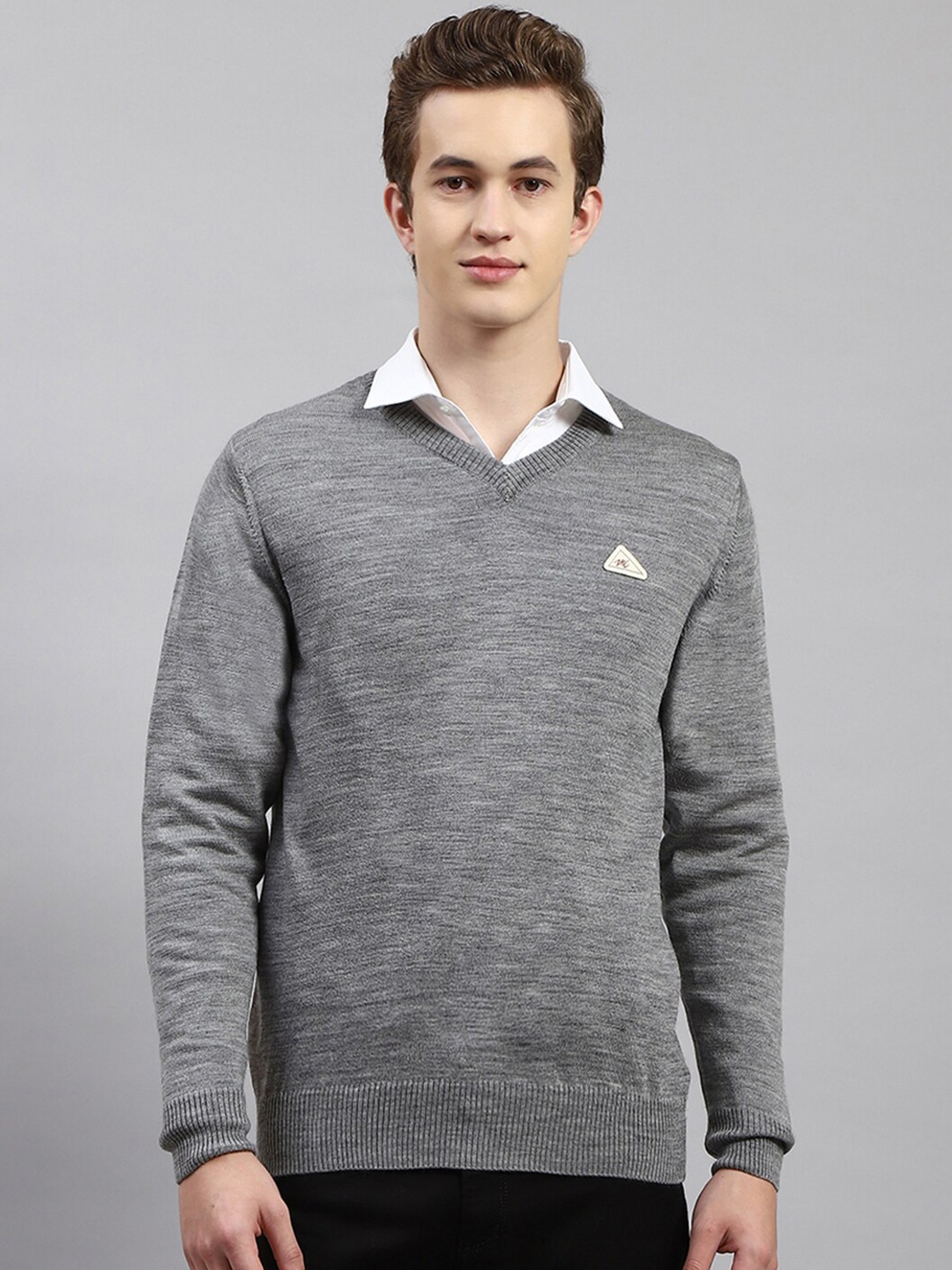 

Monte Carlo Men Woollen Pullover, Grey