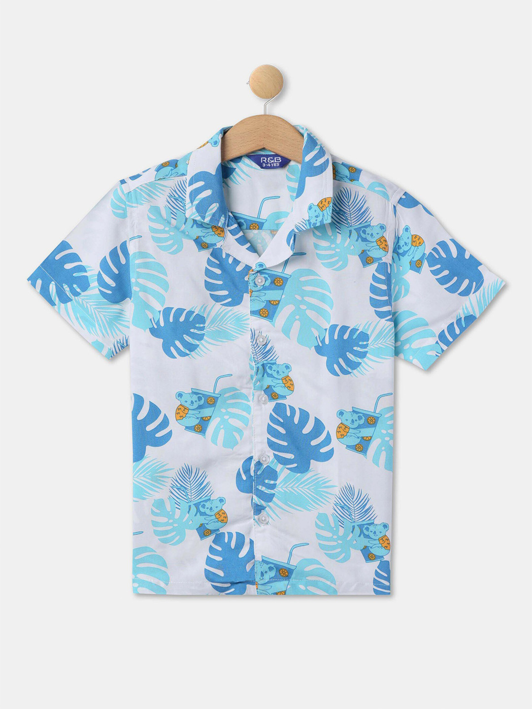 

R&B Boys Multicoloured Floral Opaque Printed Casual Shirt, Multi