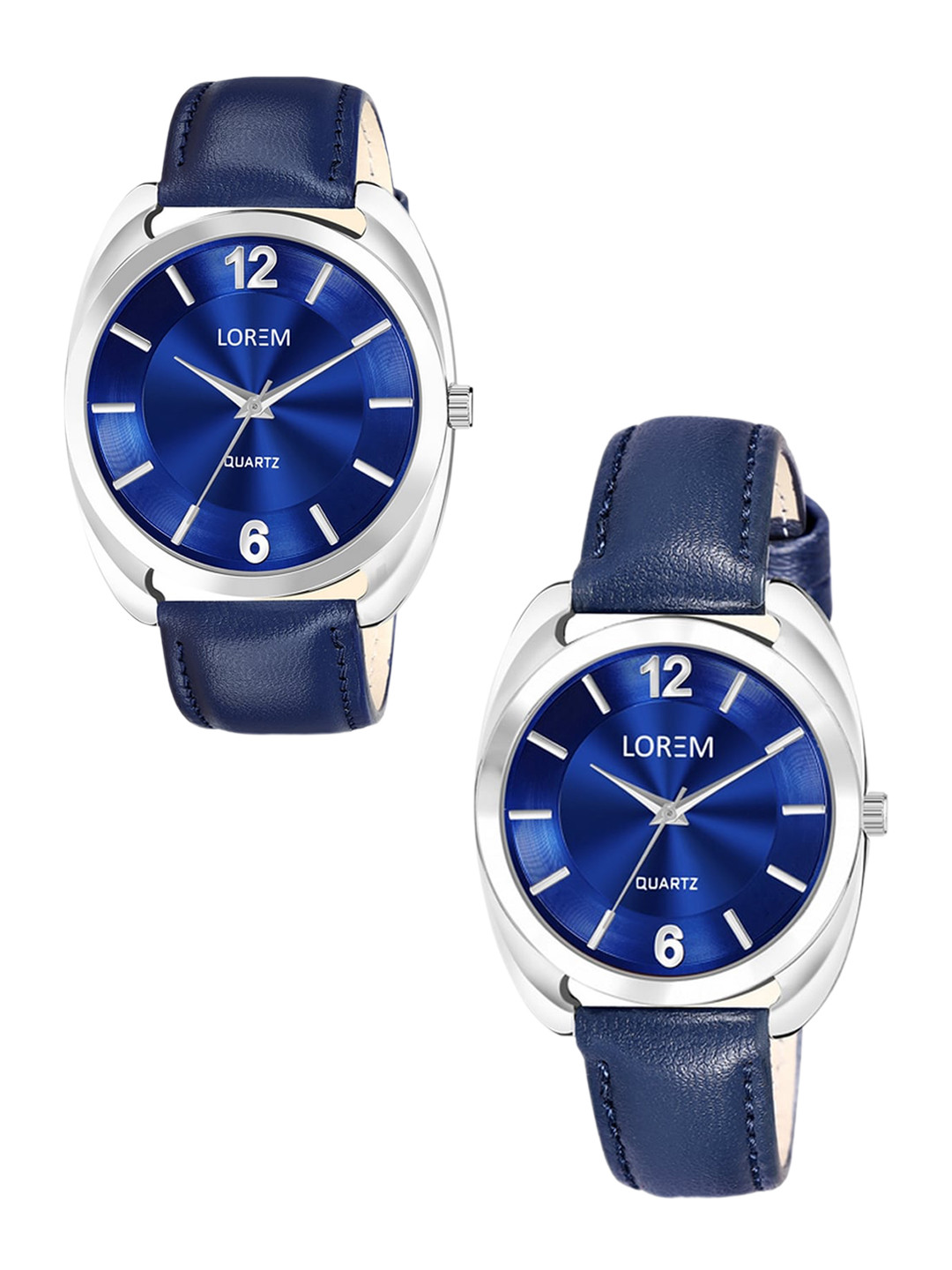 

LOREM Unisex Set Of 2 Dial & Blue Bracelet Style Straps Analogue Watch LR80-LR327-CM