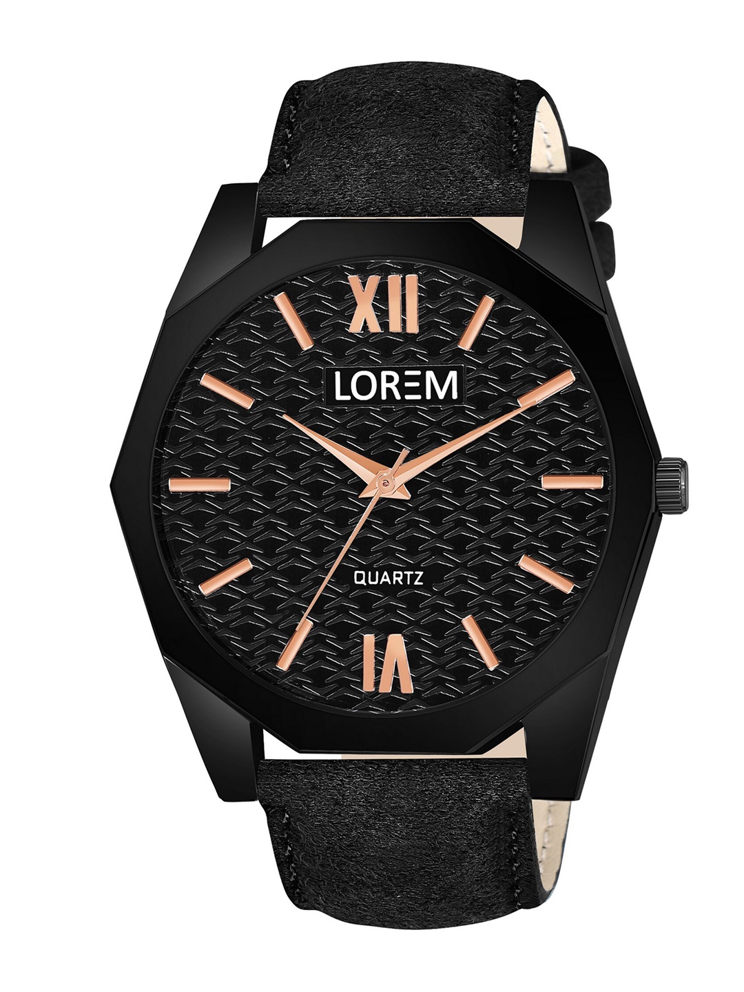 

LOREM Men Dial & Straps Analogue Watch LR81-CM, Black