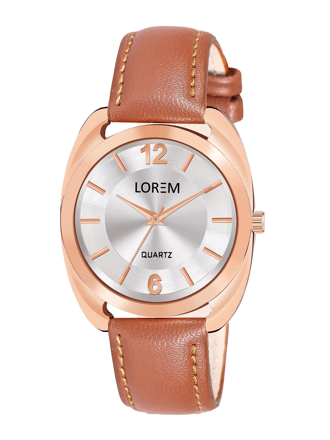 

LOREM Women Textured Straps Reset Time Analogue Watch LR325-CM, Silver