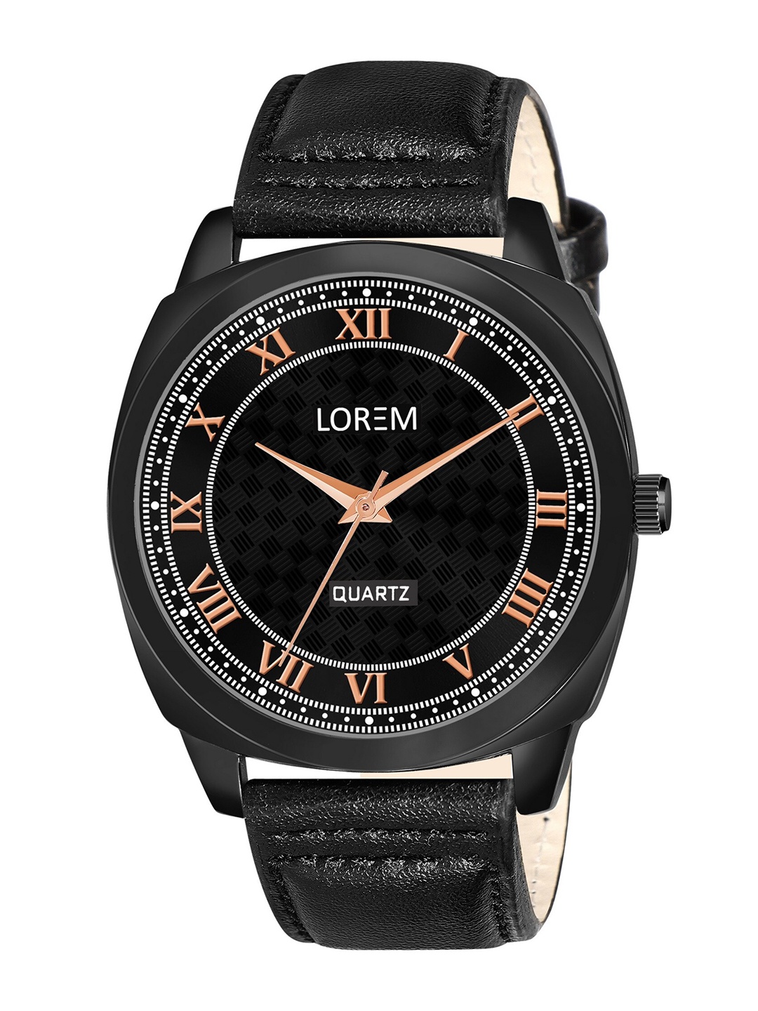 

LOREM Men Straps Analogue Watch LR87-CM, Black