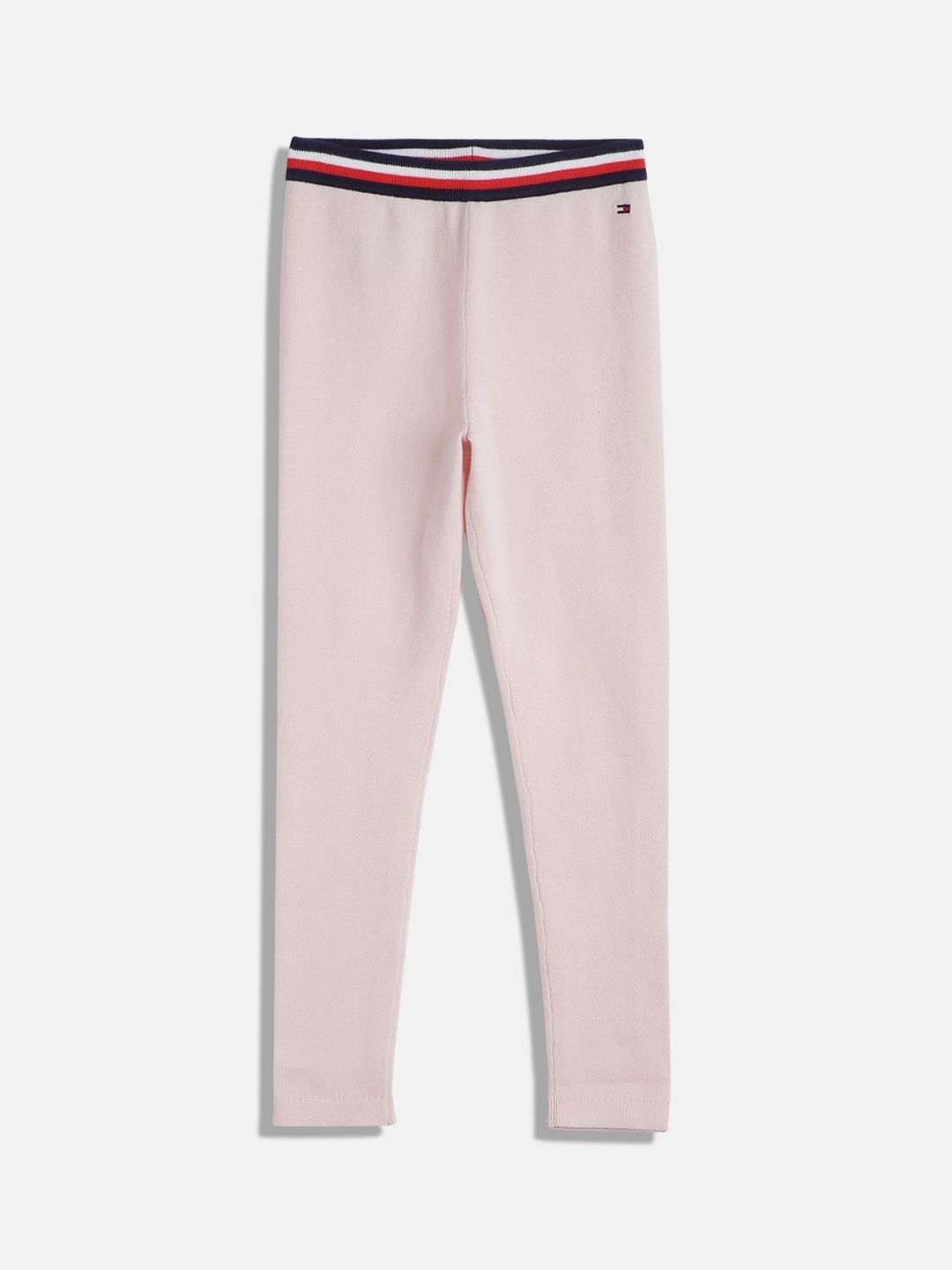 

Tommy Hilfiger Girls Mid-Rise Stretchable Ankle-Length Leggings, Pink