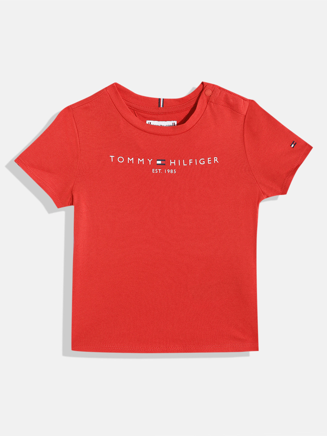 

Tommy Hilfiger Girls Typography Pure Cotton T-shirt, Red
