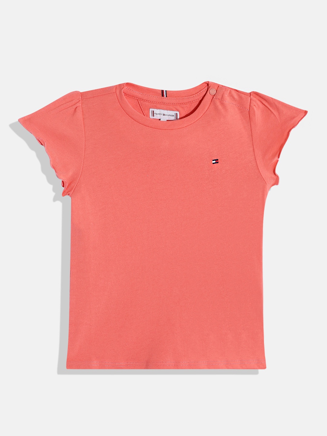 

Tommy Hilfiger Girls Cap Sleeves T-shirt, Coral