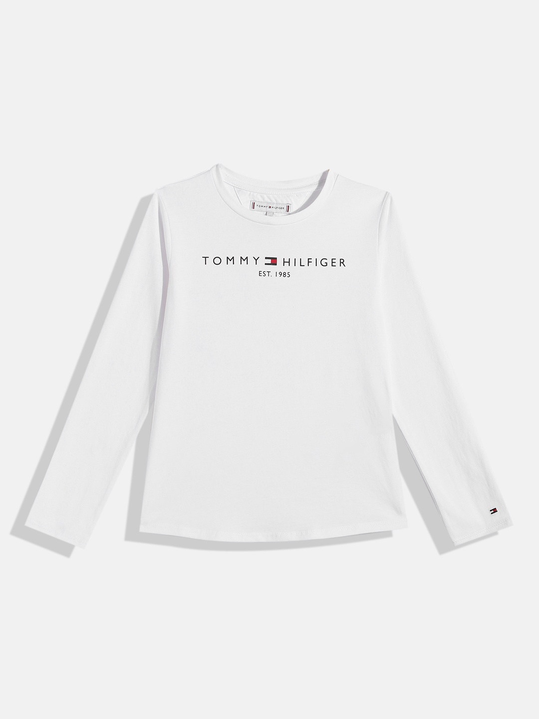 

Tommy Hilfiger Girls Brand Logo Printed Pure Cotton T-shirt, White