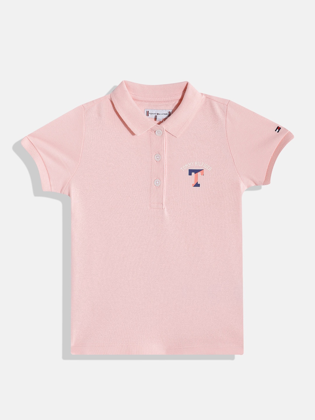 

Tommy Hilfiger Girls Polo Collar T-shirt, Pink