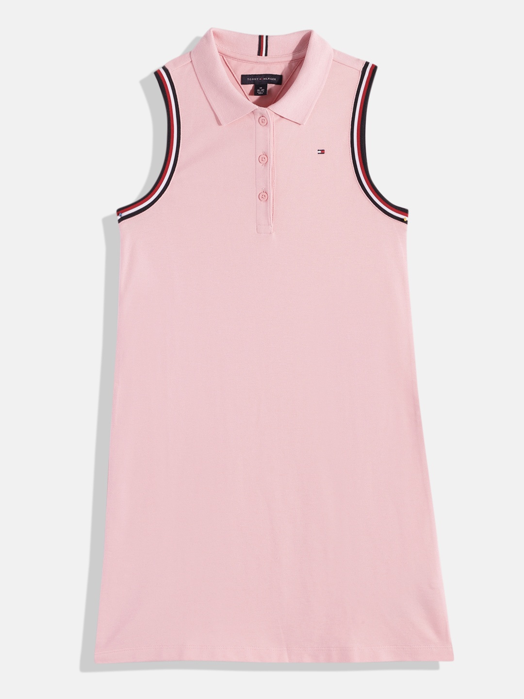 

Tommy Hilfiger Solid Sleeveless Polo Collar T-shirt Dress, Pink