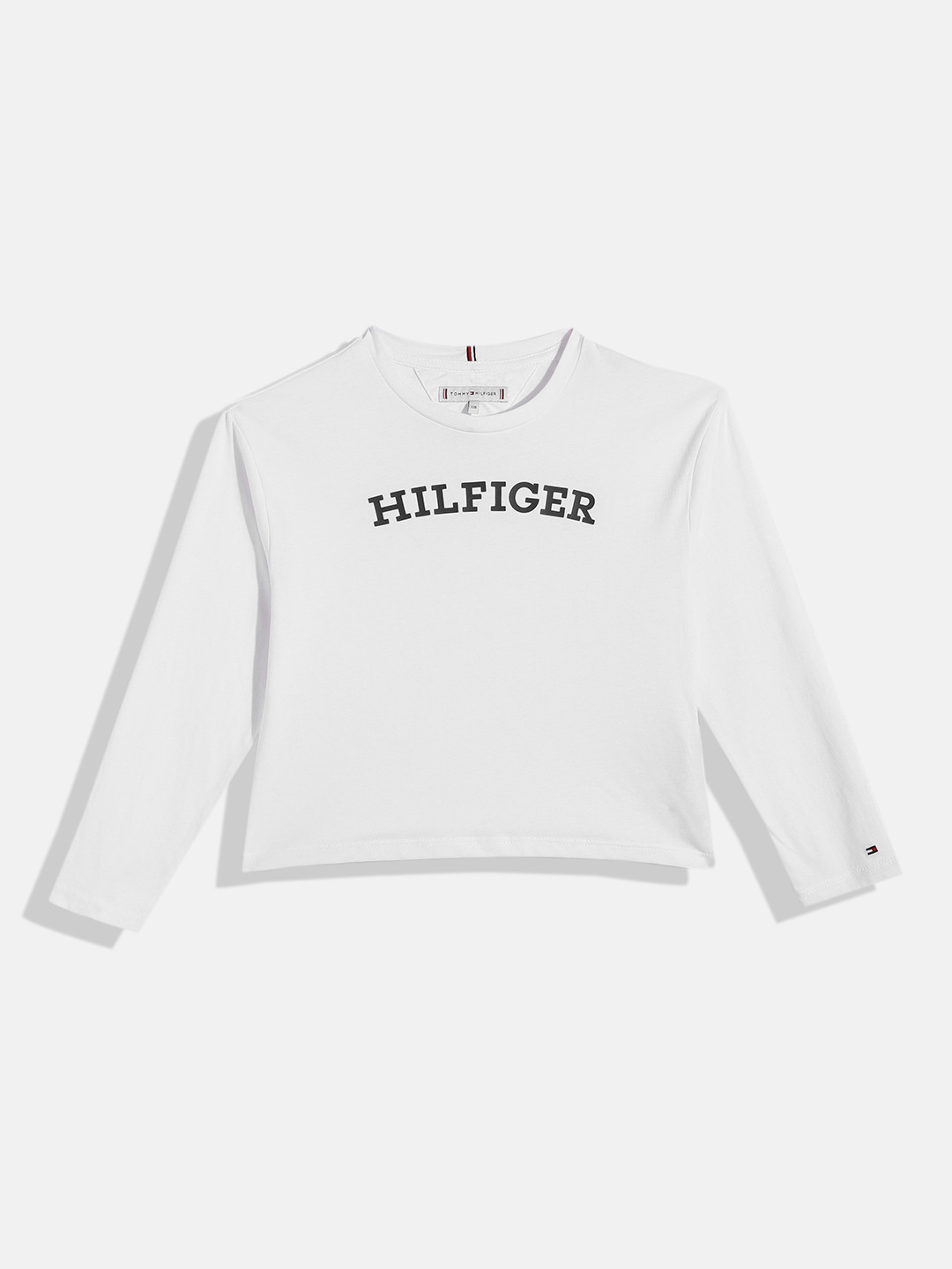 

Tommy Hilfiger Girls Brand Logo Rubber Print Pure Cotton T-shirt, White