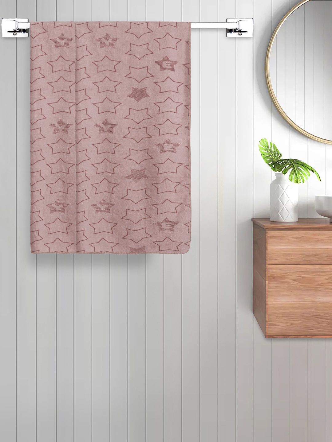 

FABINALIV Kids Beige 2 Pieces Printed 350 GSM Cotton Bath Towels