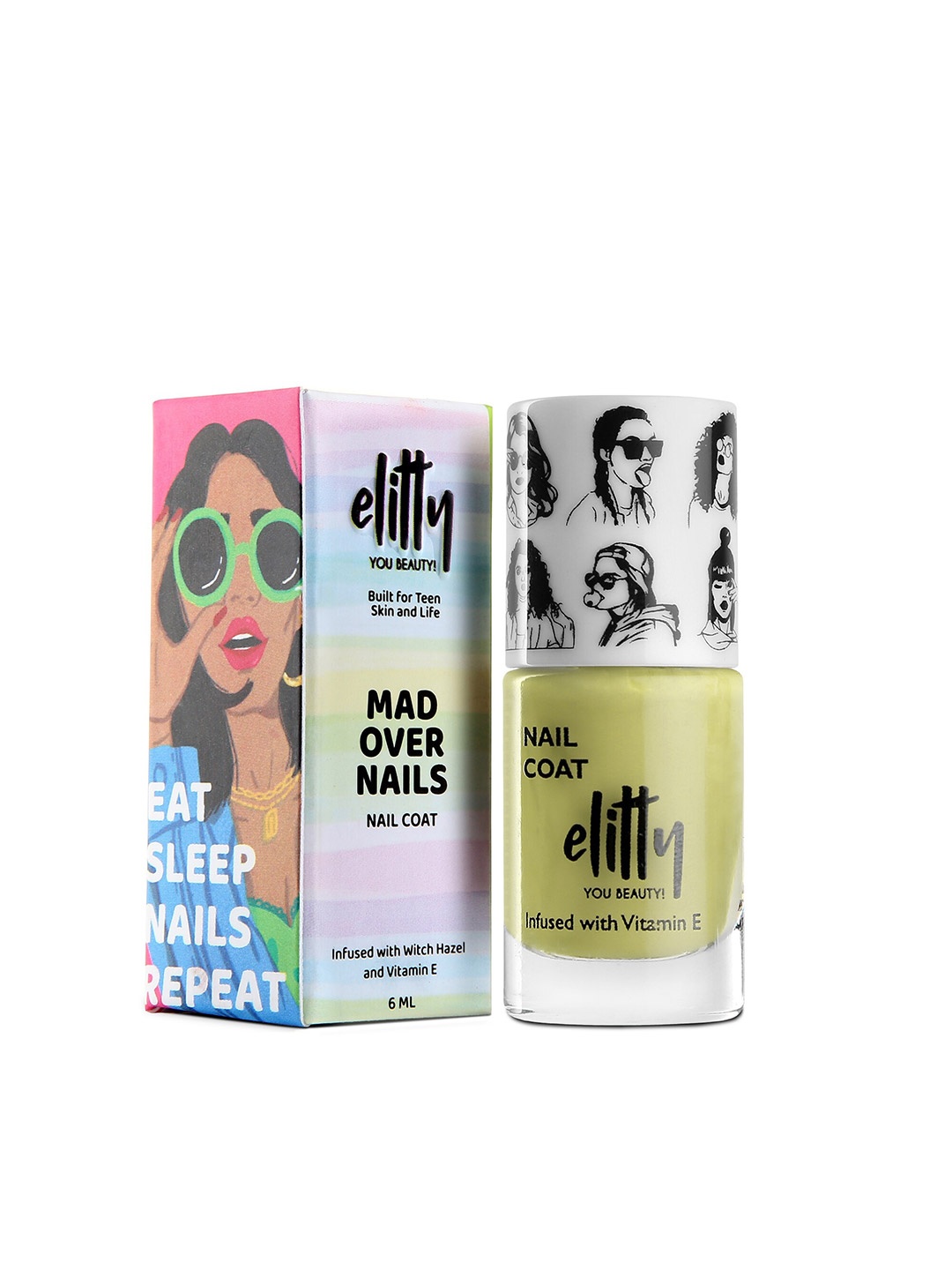 

Elitty Mad Over Glossy Nail Polish - 6ml - Lime Sorbet, Multi