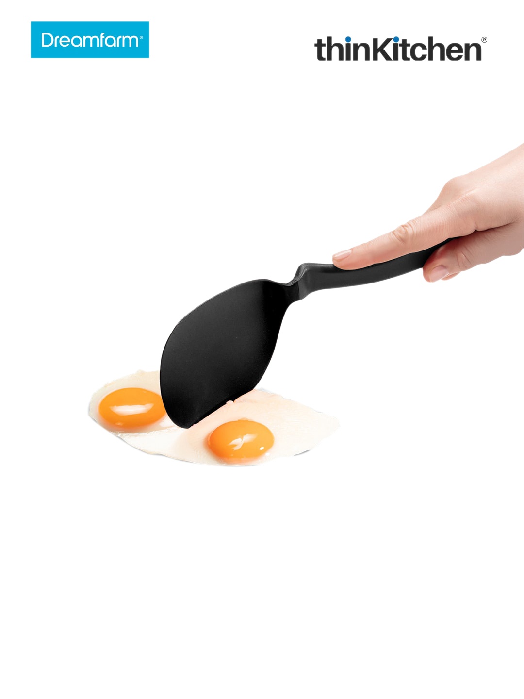 

Dreamfarm Black Silicone Non-Stick Spatula