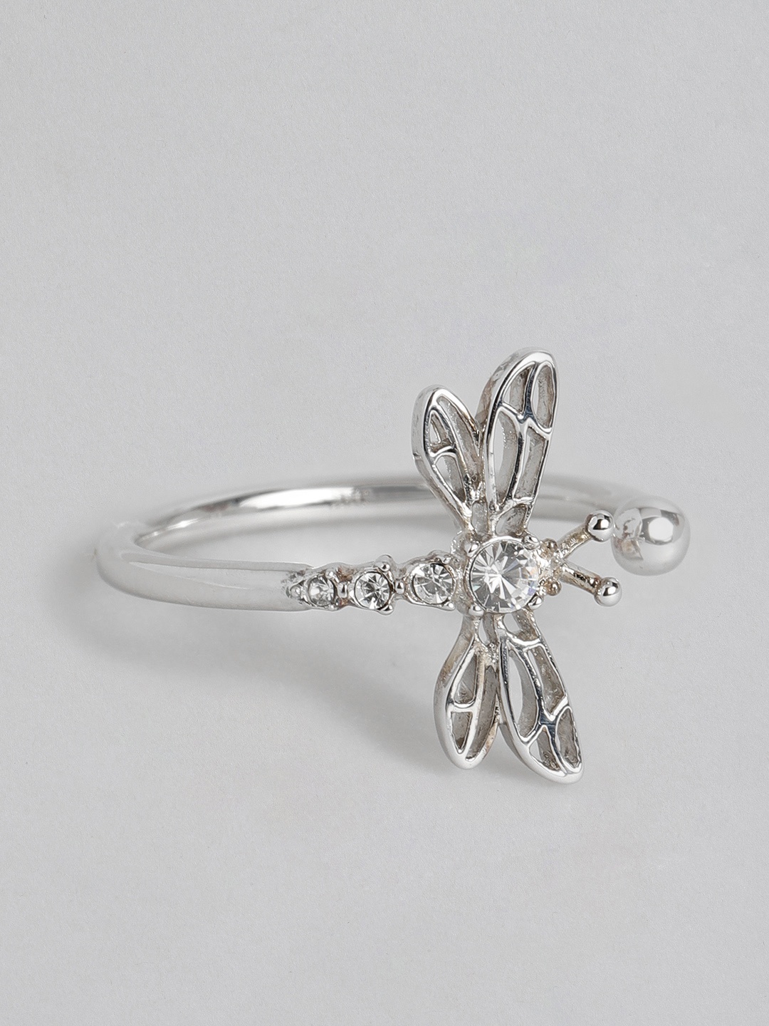 

Olivia Burton Dancing Dragonfly Crystal Studded Finger Ring, Silver