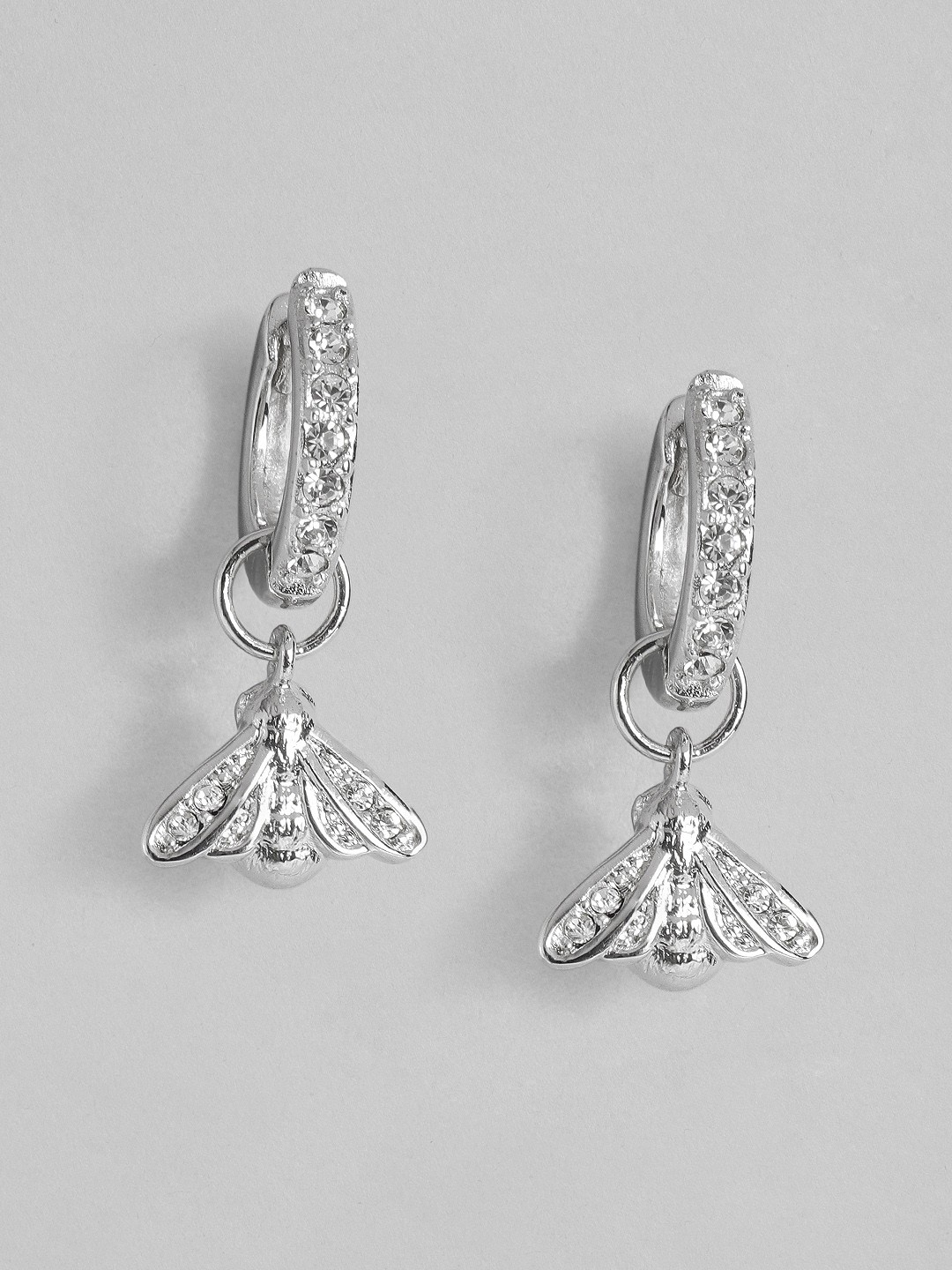 

OLIVIA BURTON LONDON Classic Stainless Steel Drop Earrings, Silver