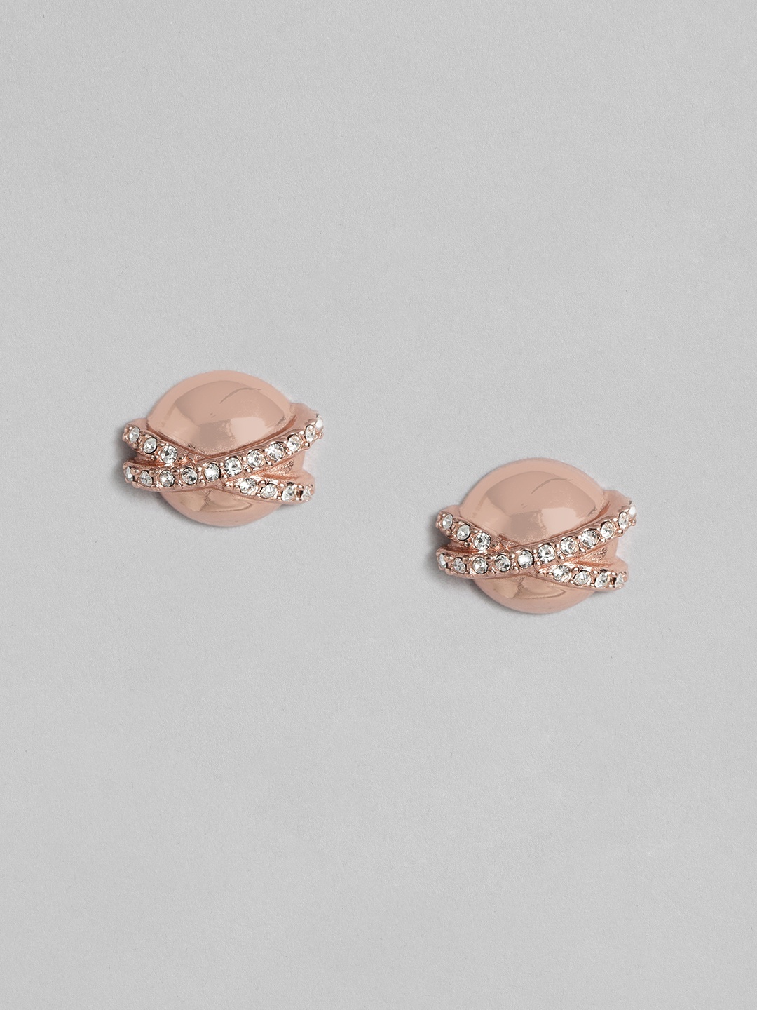 

OLIVIA BURTON LONDON Classic Crystal Studded Studs, Rose gold