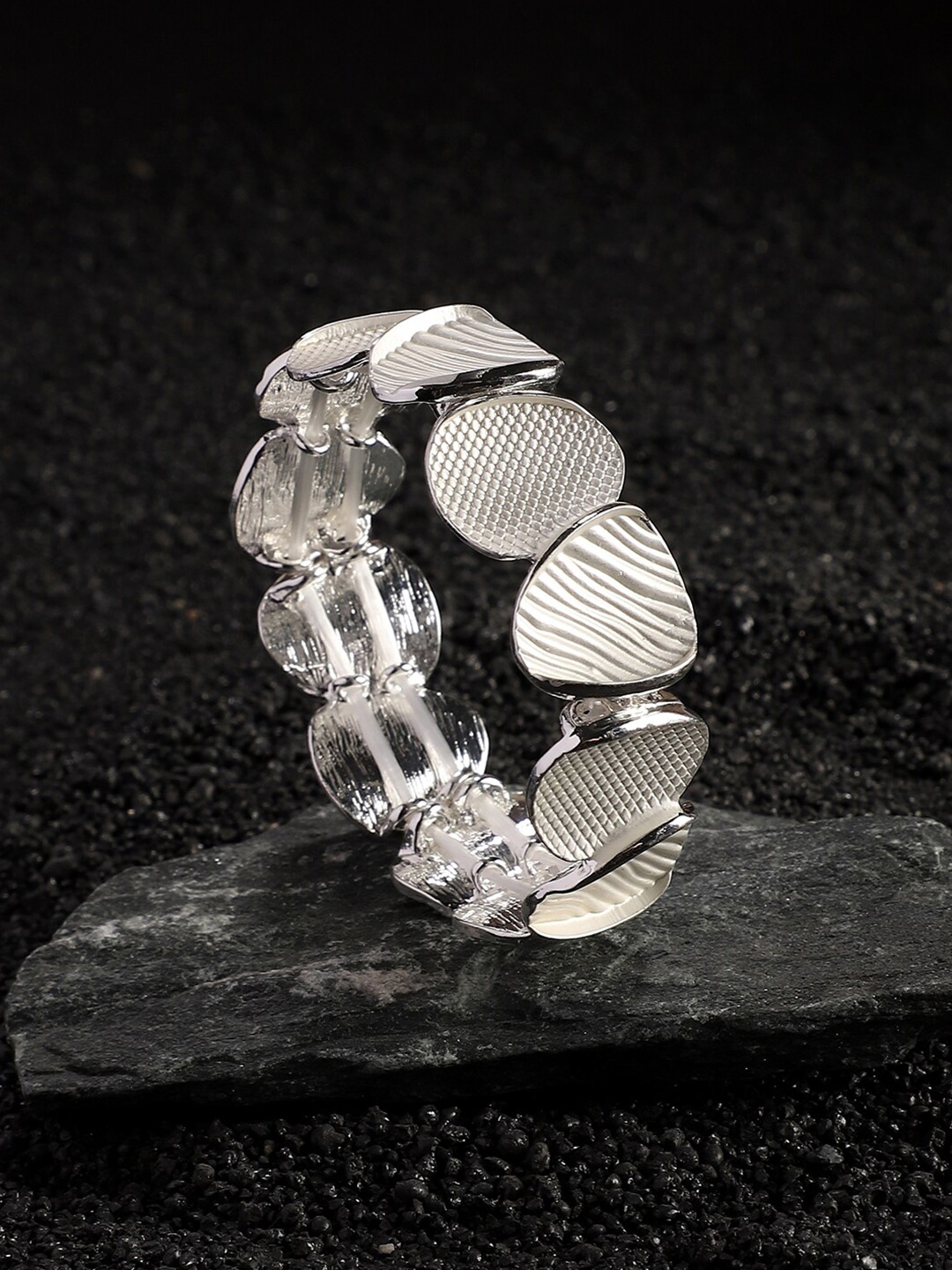 

SOHI Silver-Plated Kada Bracelet