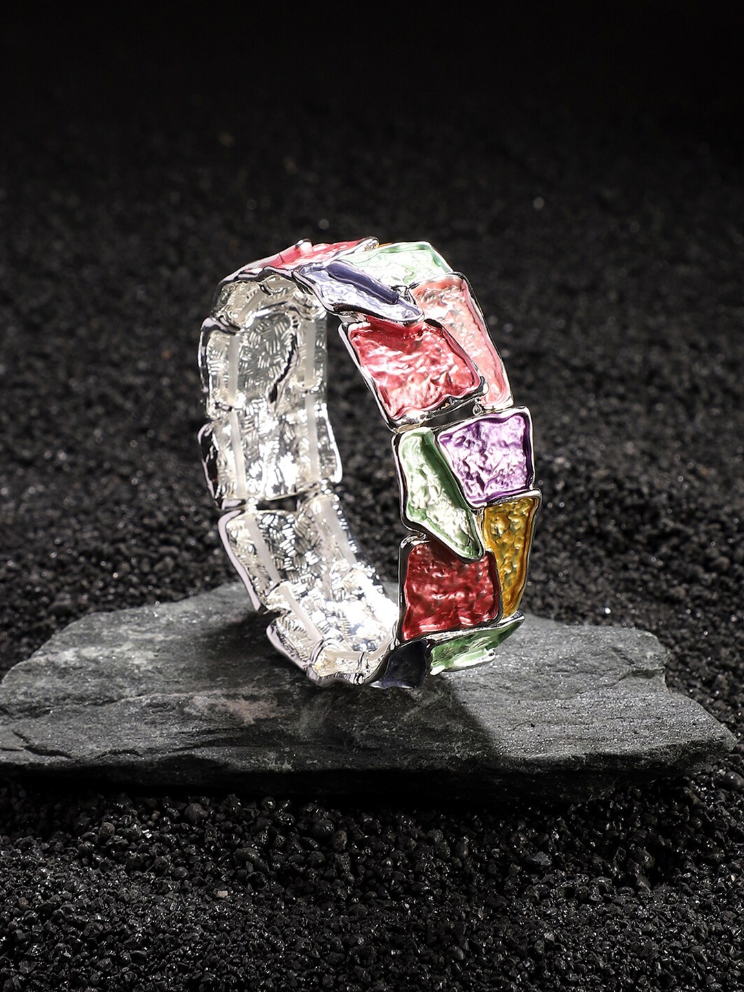 

SOHI Silver-Plated Kada Bracelet