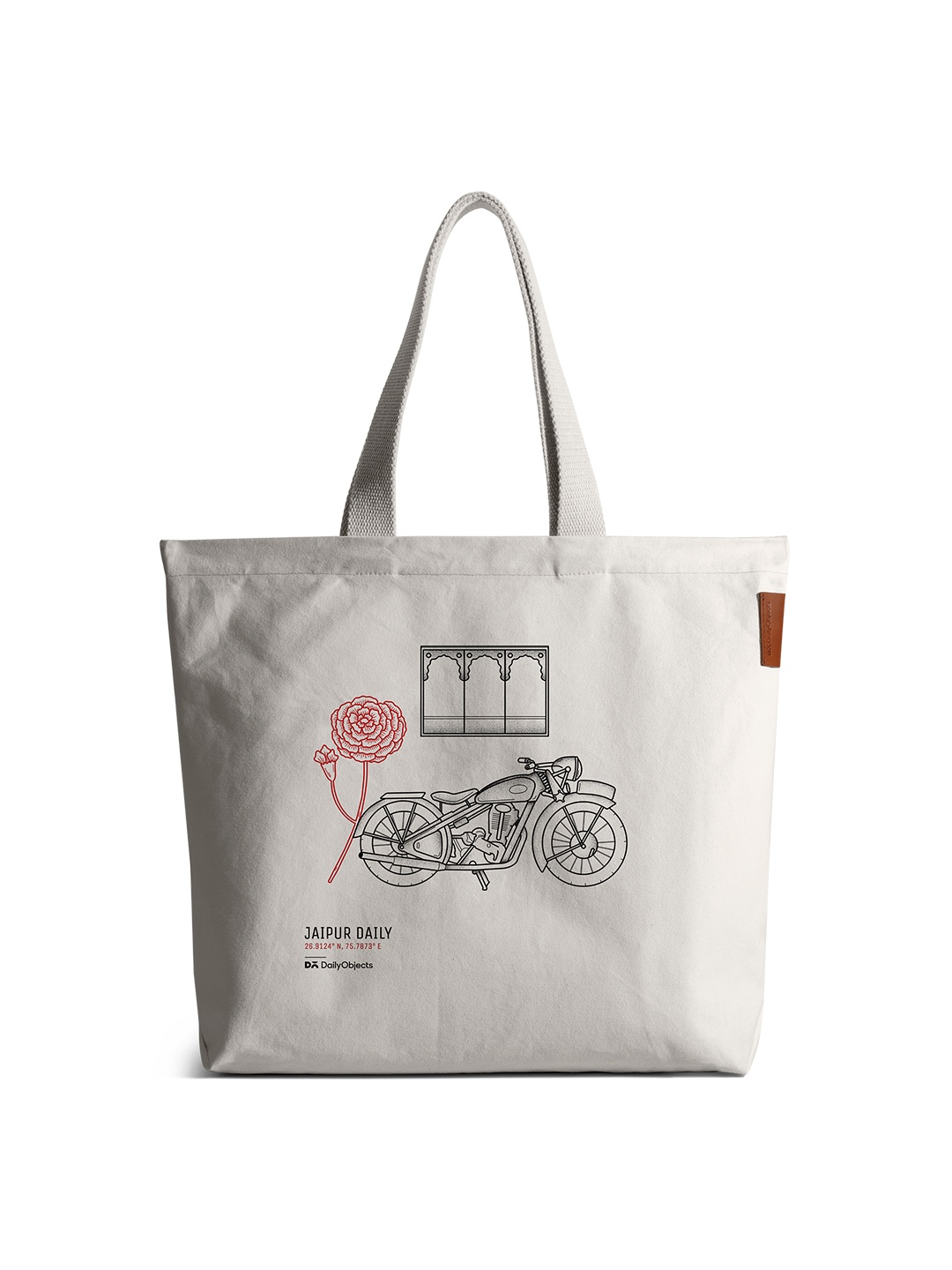 

DailyObjects Jaipur City Printed Shopper Cotton Tote Bag, White