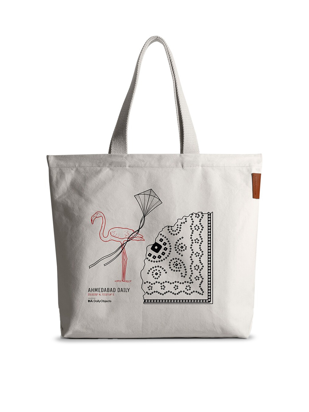 

DailyObjects Ahmedabad City Printed Shopper Cotton Tote Bag, White