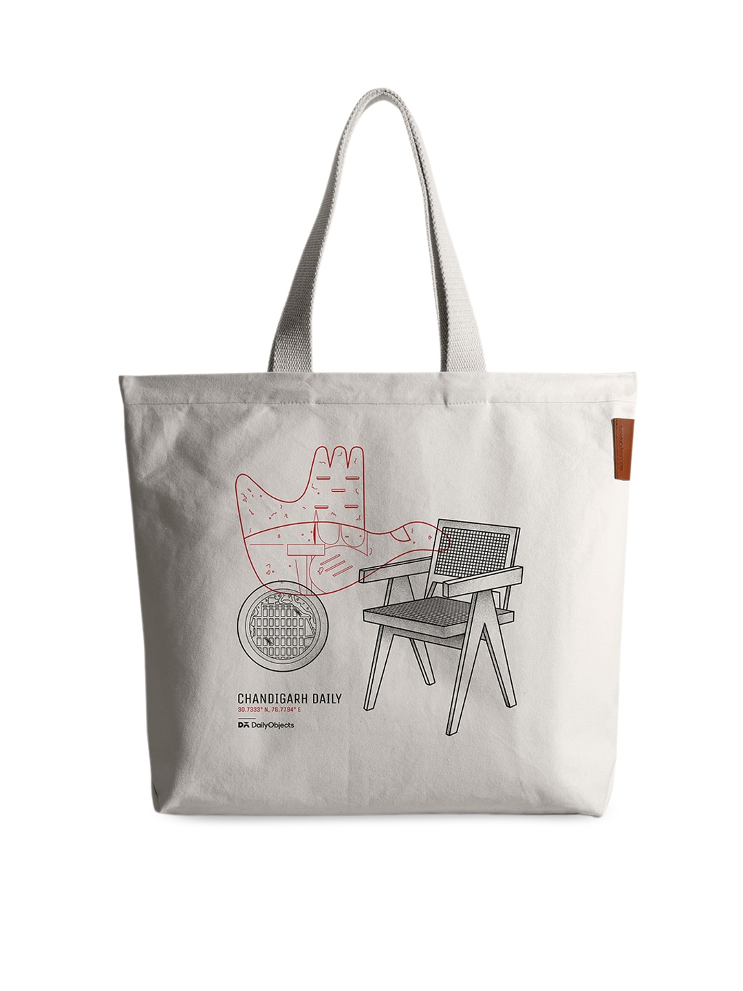 

DailyObjects Printed Shopper Cotton Tote Bag, White