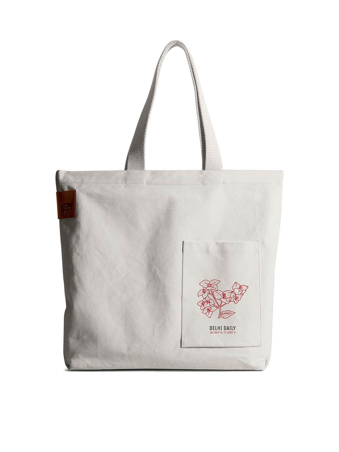 

DailyObjects Delhi City Printed Shopper Cotton Tote Bag, White