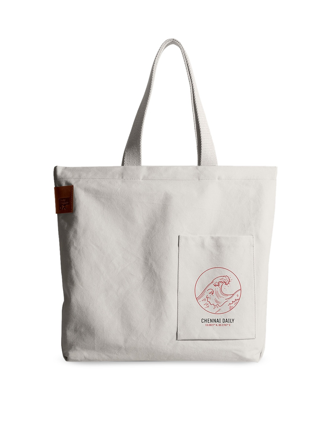 

DailyObjects Chennai City Printed Shopper Cotton Tote Bag, White