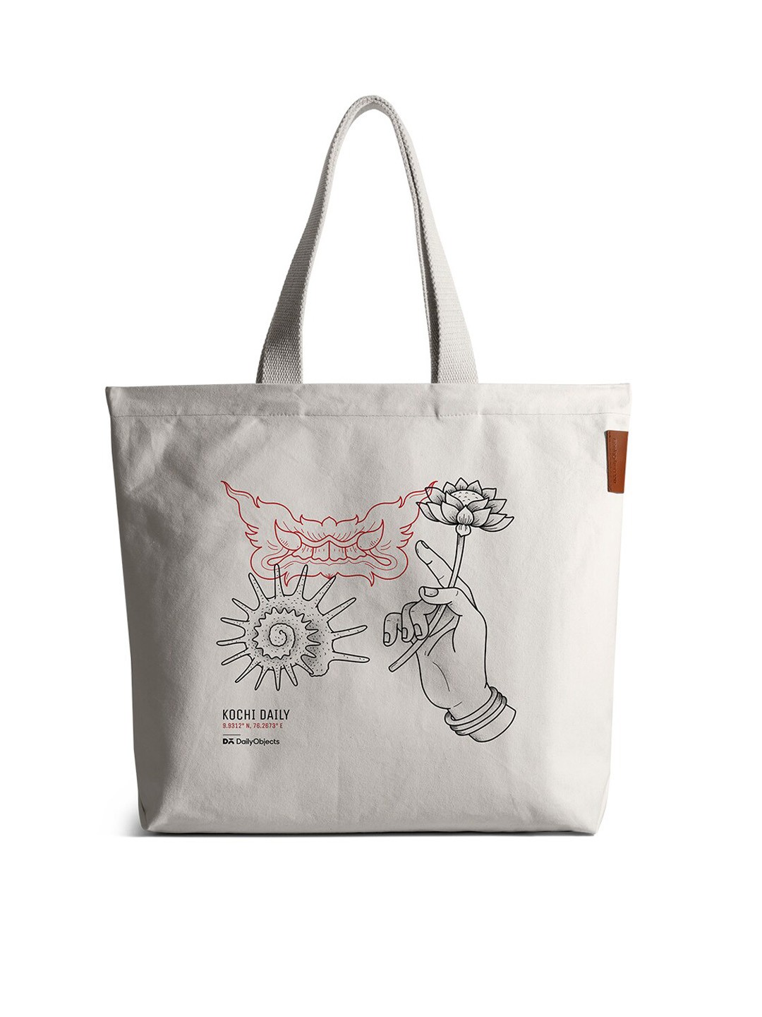

DailyObjects Printed Shopper Cotton Tote Bag, White