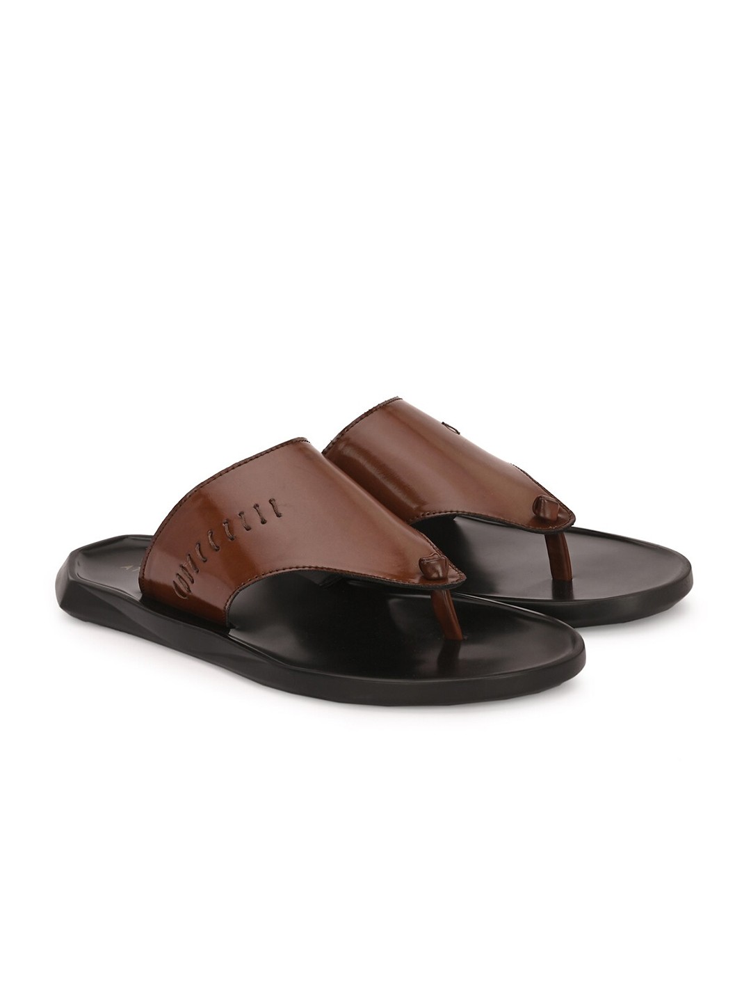 

ATTITUDIST Men Slip-On Comfort Sandals, Brown