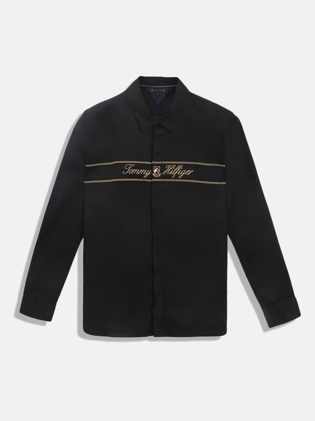 

Tommy Hilfiger Boys Brand Logo Printed Regular Fit Casual Shirt, Black