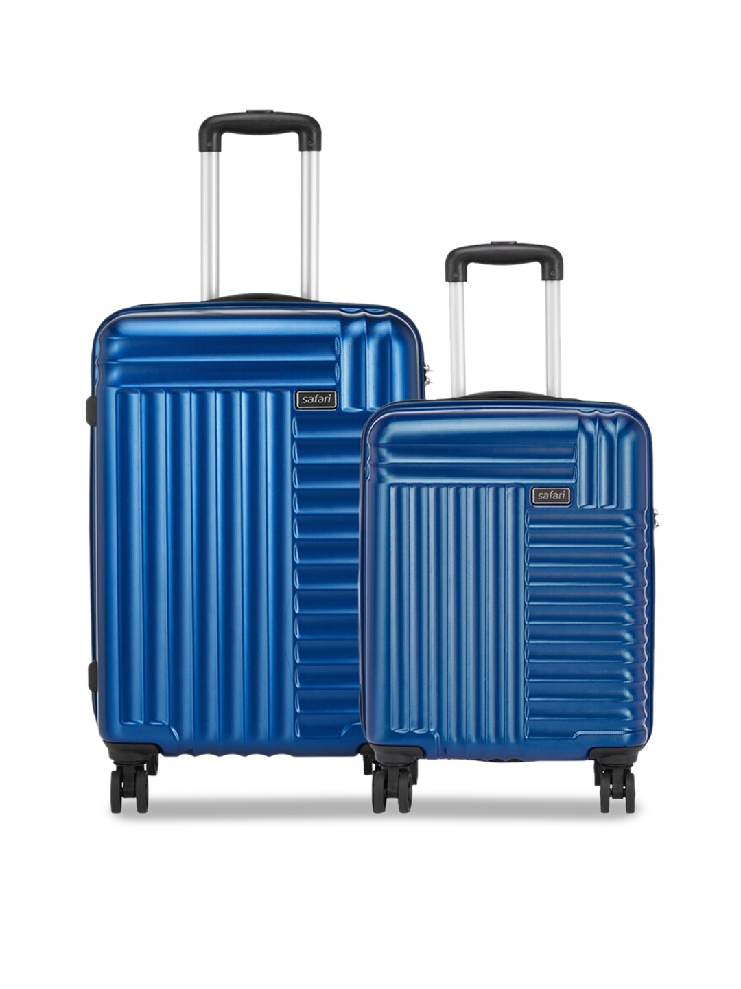 

Safari Set Of 2 Textured Hard-Sided Trolley Suitcase, Blue
