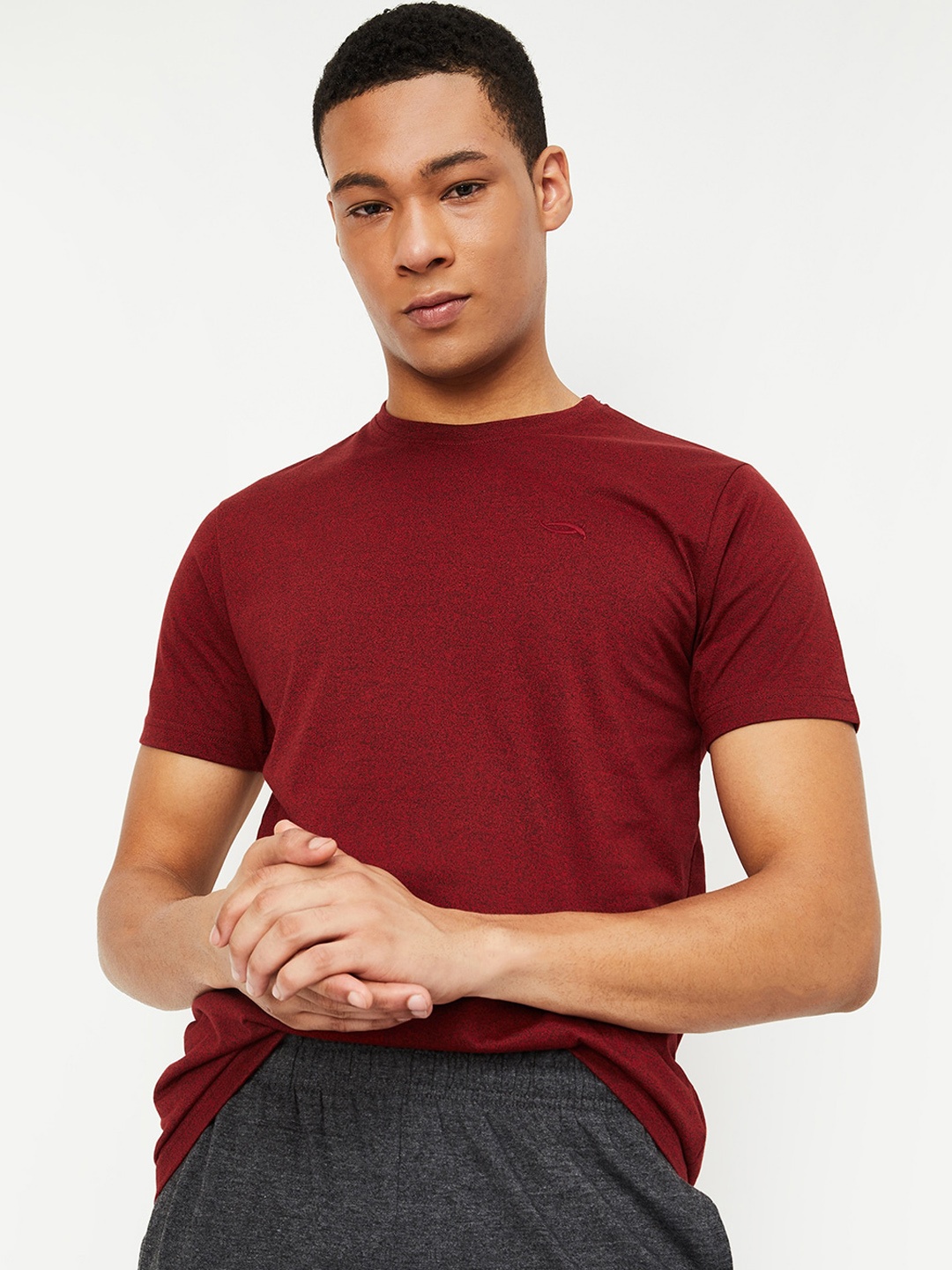 

max Round Neck Lounge T-shirt, Red