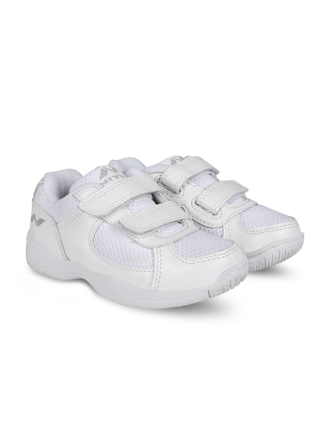 

NIVIA Kids Textured Velcro School Sneakers, White