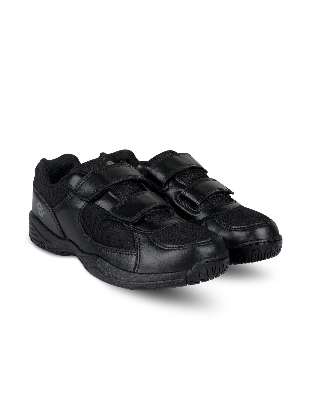 

NIVIA Kids Textured Velcro School Sneakers, Black