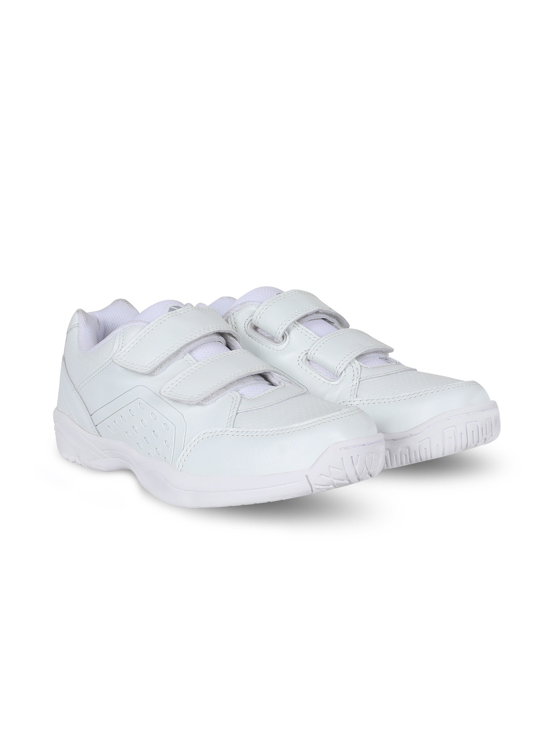 

NIVIA Kids Perforated Velcro School Sneakers, White