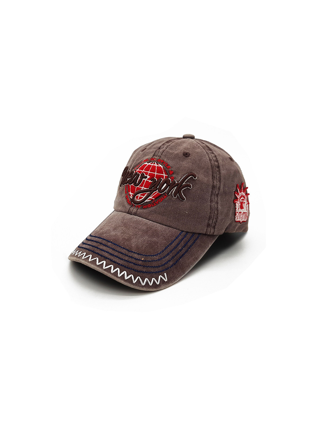 

JENNA Men Embroidered Baseball Cap, Brown