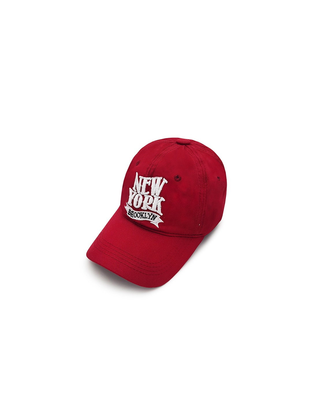 

JENNA Typography Embroidered Baseball Cap, Red