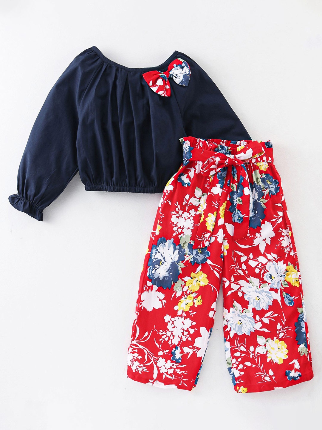 

CrayonFlakes Girls Top With Trousers, Red