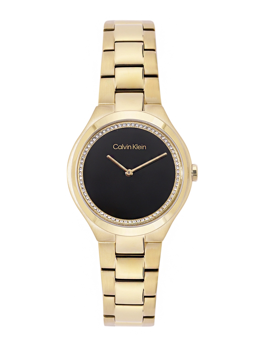 

Calvin Klein Women Admire Embellished Bracelet Style Analogue Watch 25200367-Black