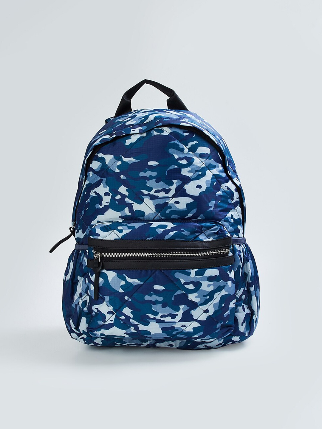 

max Men Camouflage Printed Padded Small Backpack, Blue