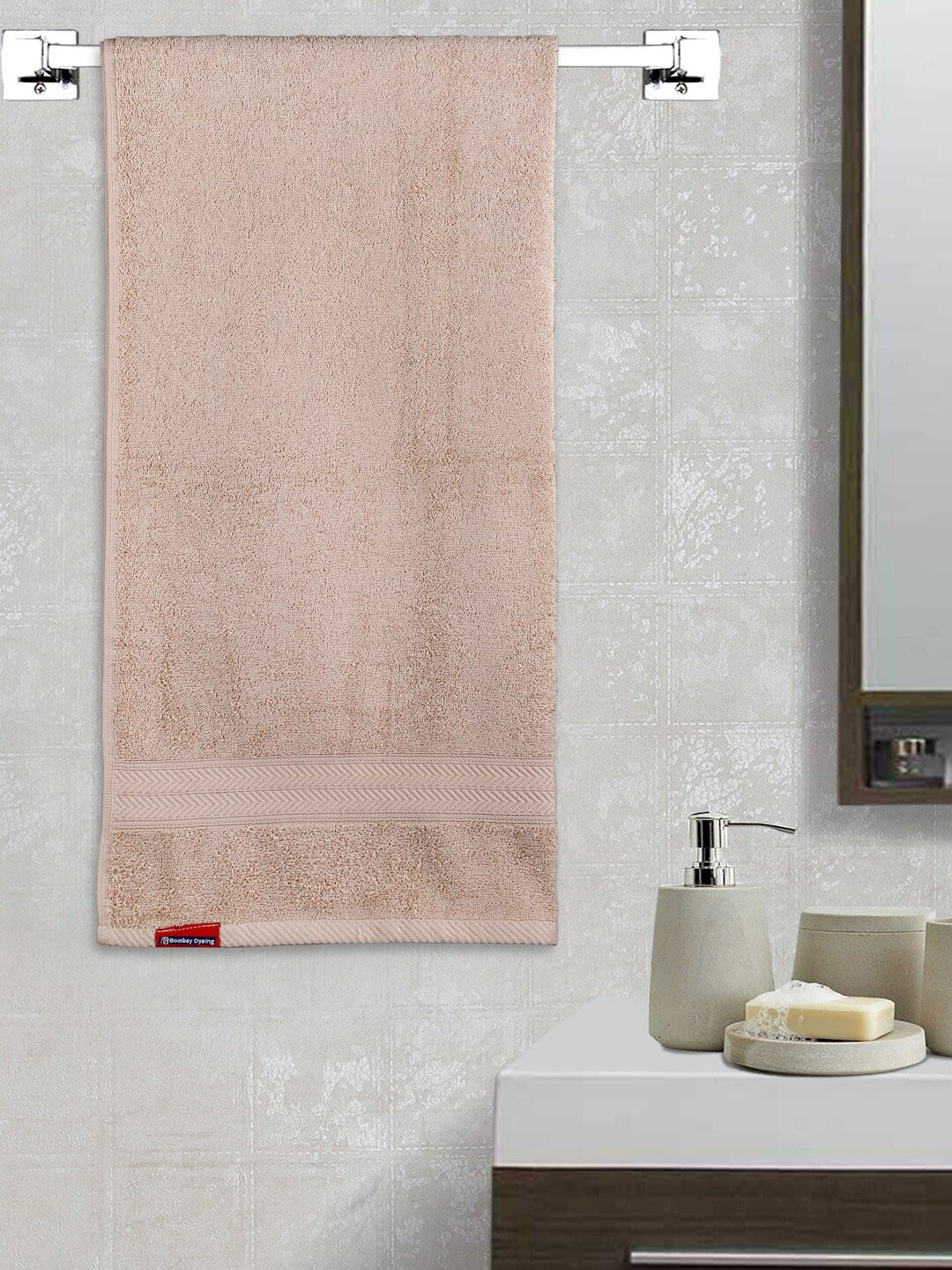 

BOMBAY DYEING Beige 450GSM Cotton Bath Towels