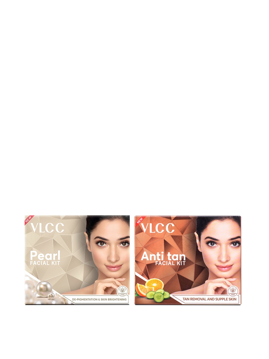 

VLCC Set of Pearl Facial Kit & Anti Tan Facial Kit - 60 g each, Grey